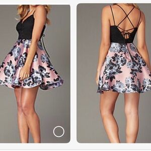 CITY VIBE  Floral-Print A-Line Prom/ Evening Spaghetti Strap Satin Dress Size 15